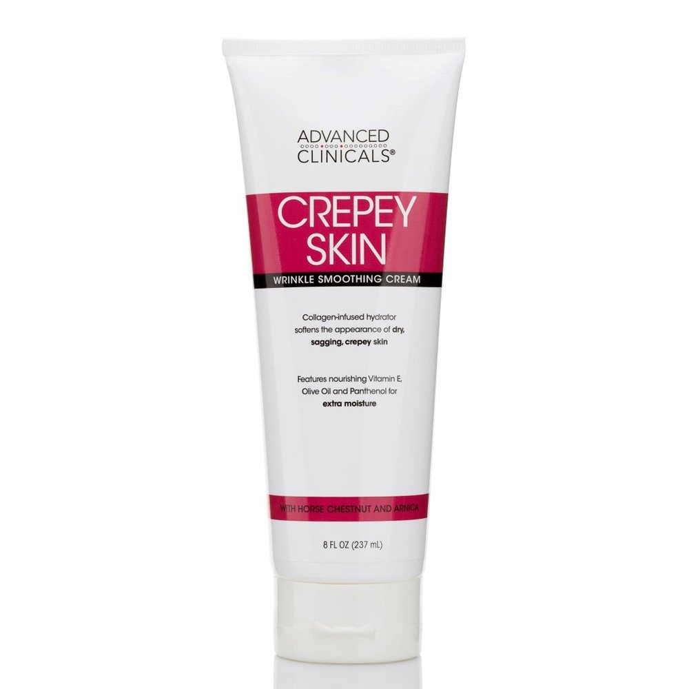 Advanced Clinicals, Crepey Skin, Wrinkle Smoothing Cream, 8-oz, New